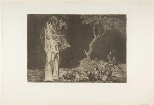 'Folly of Fear' from the 'Disparates' (Follies / Irrationalities) by Goya, print, 1810-1820