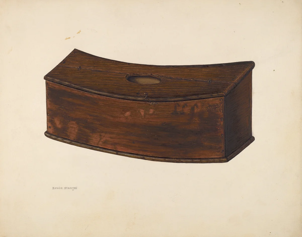 Wooden Cutlery Box by Erwin Stenzel, index of american design, 1942