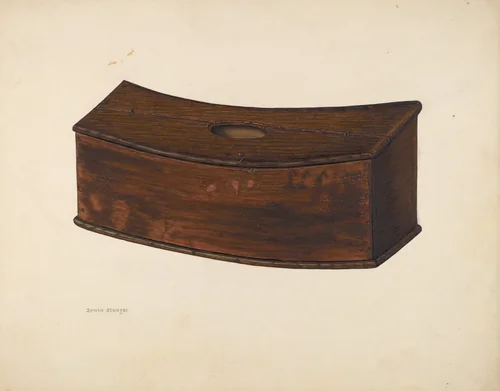 Wooden Cutlery Box by Erwin Stenzel, index of american design, 1942