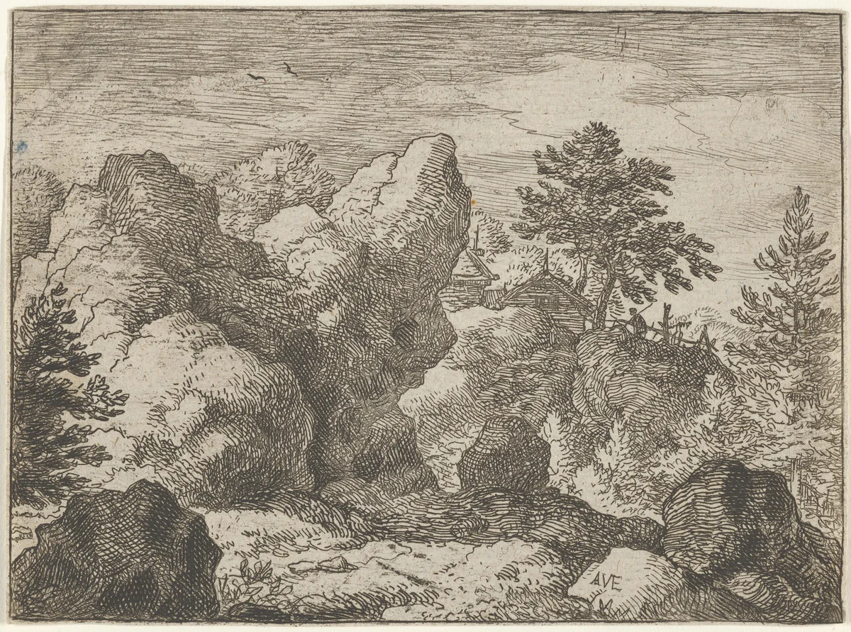 The Pointed Rock by Allart van Everdingen, print, 1621-1675
