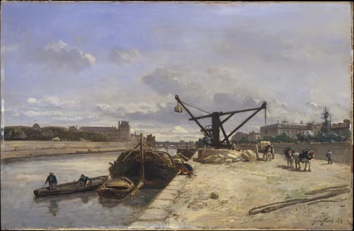 View from the Quai d'Orsay by Johan Barthold Jongkind, painting, 1854
