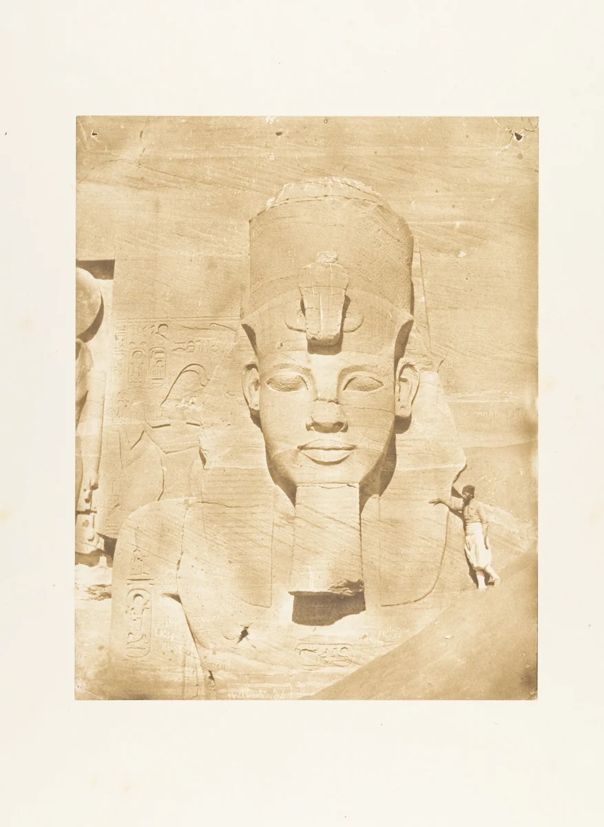 Colosse médial du Spéos d'Phré, à Abousembil by Maxime Du Camp, photograph, 1850