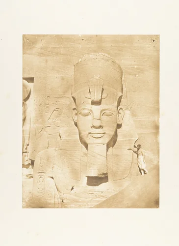 Colosse médial du Spéos d'Phré, à Abousembil by Maxime Du Camp, photograph, 1850