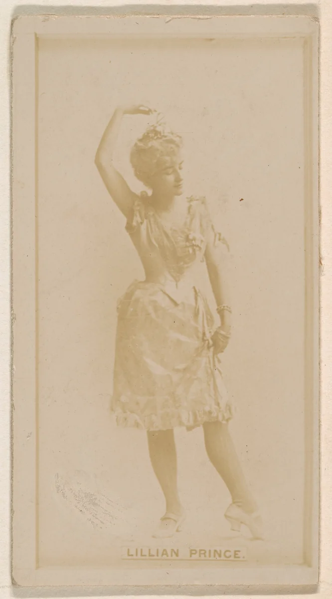 Lillian Prince, from the Actresses series (N245) issued by Kinney Brothers to promote Sweet Caporal Cigarettes by Kinney Brothers Tobacco Company, photograph, 1890