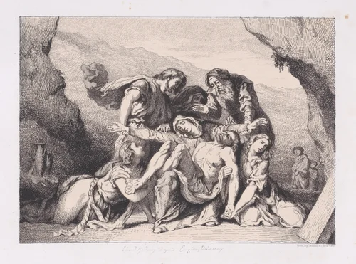 La Pietà by Eugène Delacroix, print, 1852