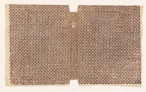 Blad met strooipatroon van blaadjes en stippen by anonymous, other, 1750-1900