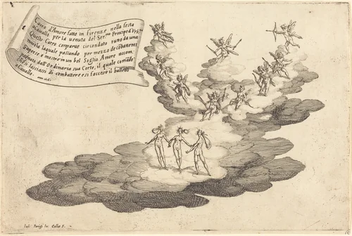 The Float of Love by Jacques Callot, print, 1616