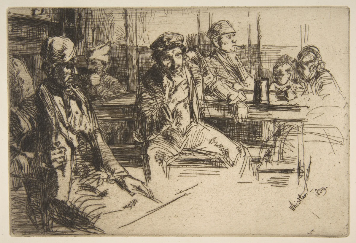Longshore Men by James McNeill Whistler, print, 1859