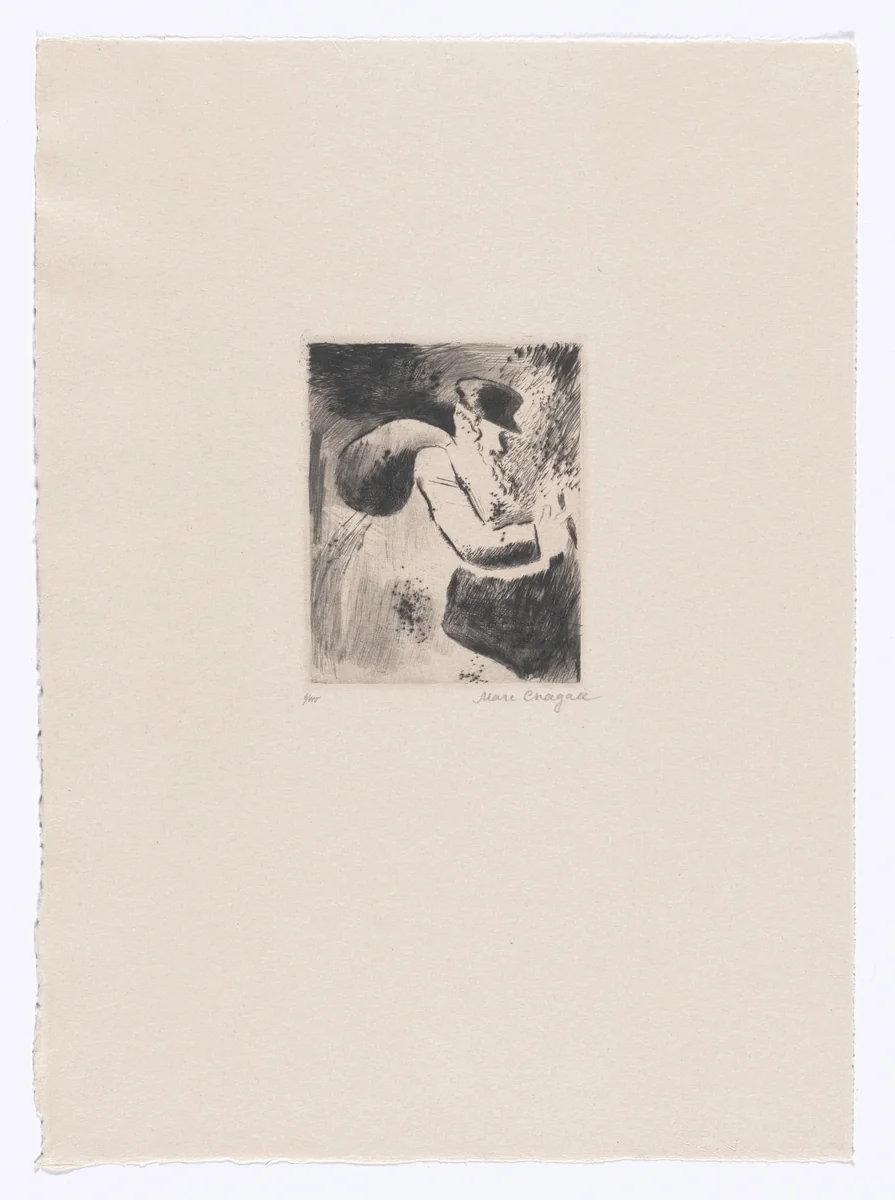 An Old Jew (Ein alter Jude) from My Life (Mein Leben) by Marc Chagall, illustrated book, 1922