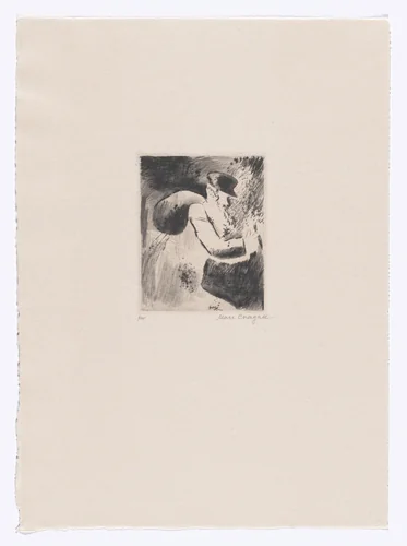 An Old Jew (Ein alter Jude) from My Life (Mein Leben) by Marc Chagall, illustrated book, 1922