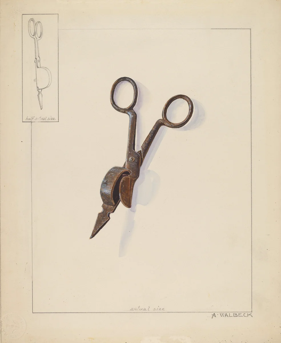 Candle Snuffer by Alfred Walbeck, index of american design, 1936