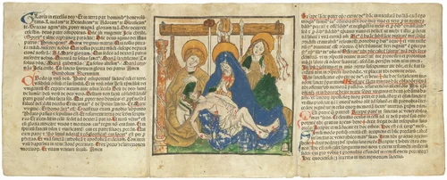 A Canon Table with a Lamentation (formerly known as the "Traveling Altar") by Lienhart Ysenhut, print, 1490