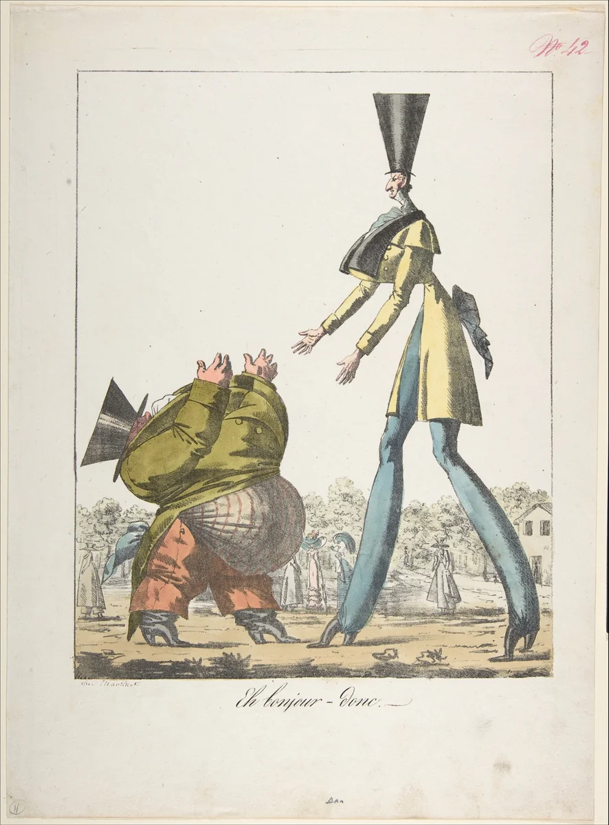 Well, Hello (Eh bonjour– donc–.) by Charles Motte, print, 1821