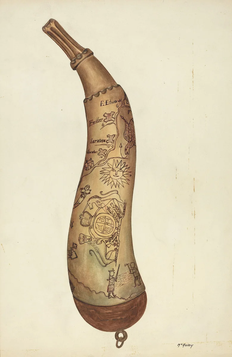 Powderhorn by William McAuley, index of american design, 1938