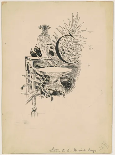 Cloisonné by James Henry Moser, drawing, 1890-1891