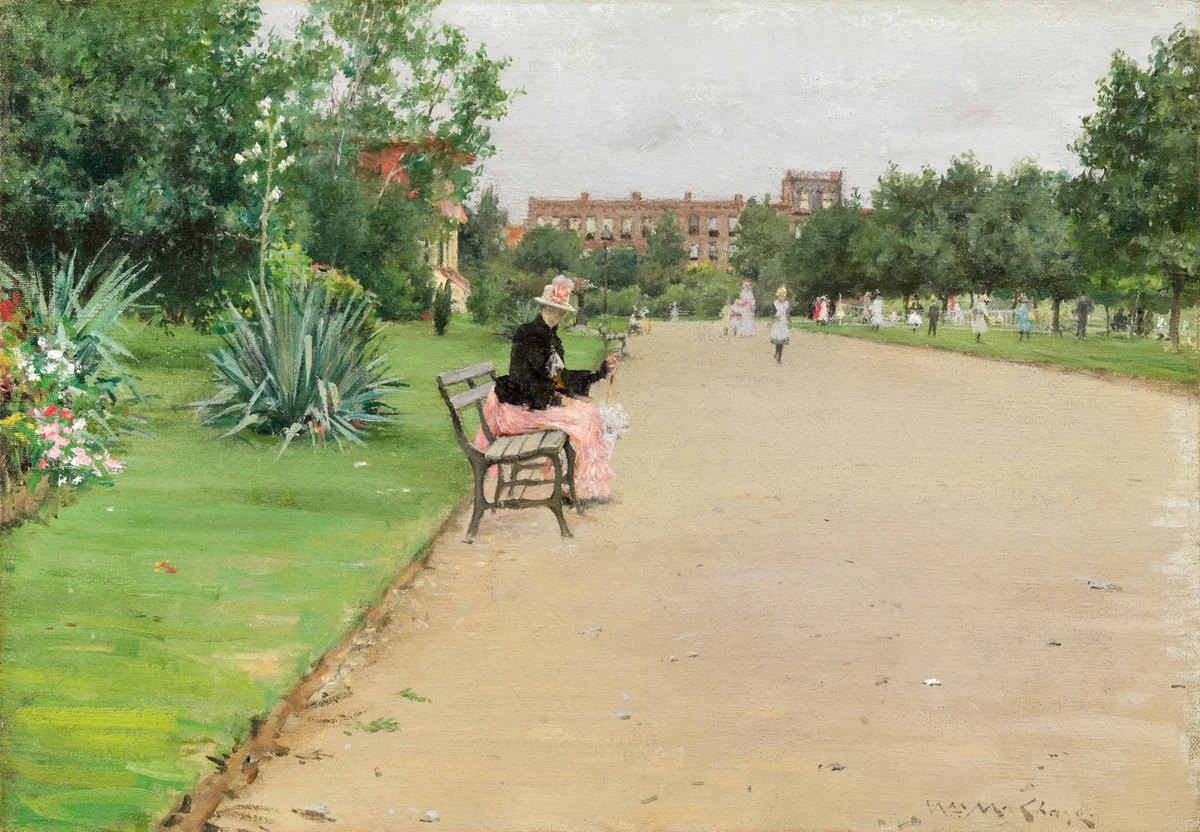 A City Park by William Merritt Chase, painting, 1887