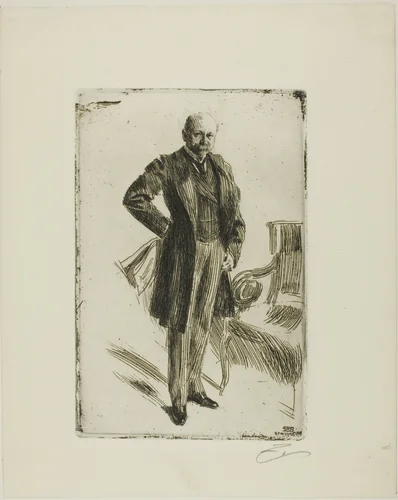 Colonel Lamont I (Whole length) by Anders Zorn, print, 1900