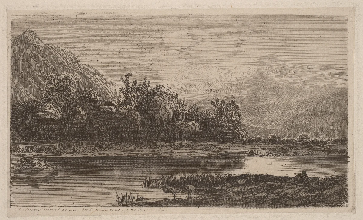 Mountain Lake by Alexandre Calame, portfolio, 1838-1850