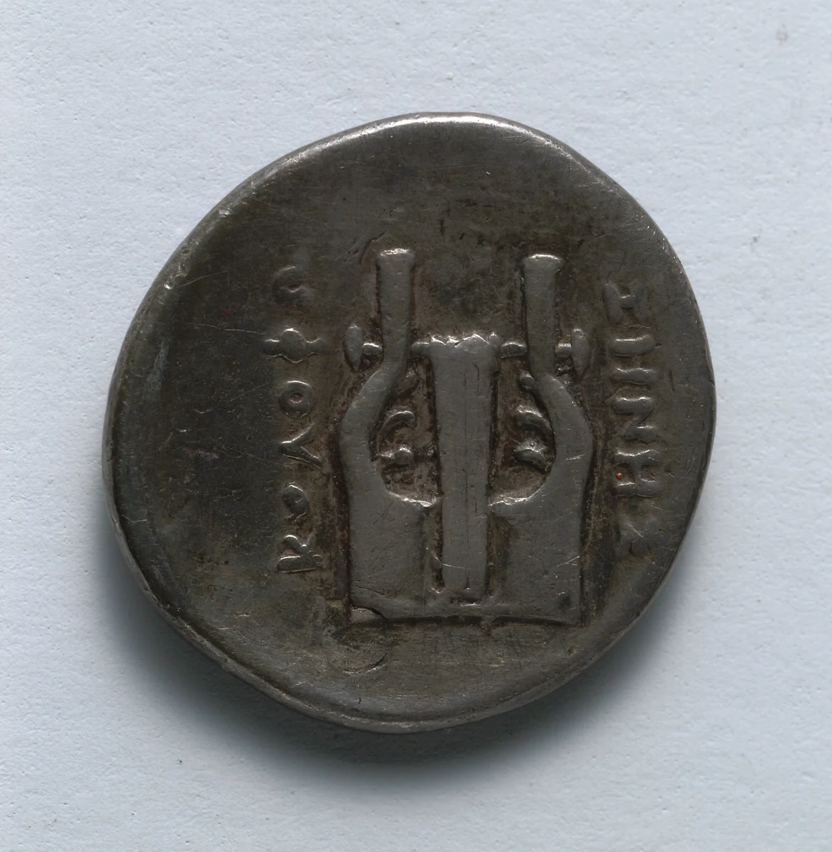 Drachm: Lyre (reverse) by Unknown, metalwork, -394--345