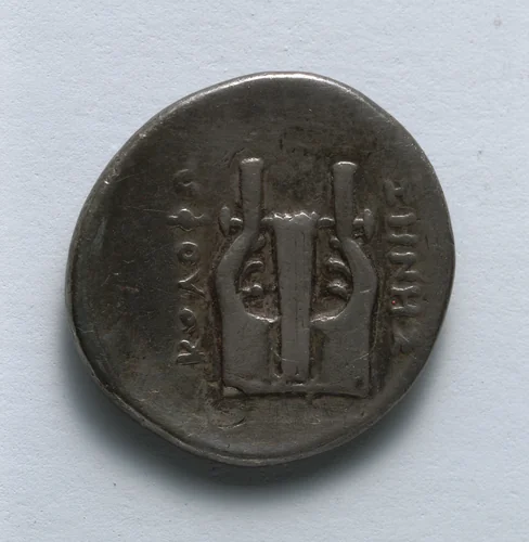 Drachm: Lyre (reverse) by Unknown, metalwork, -394--345