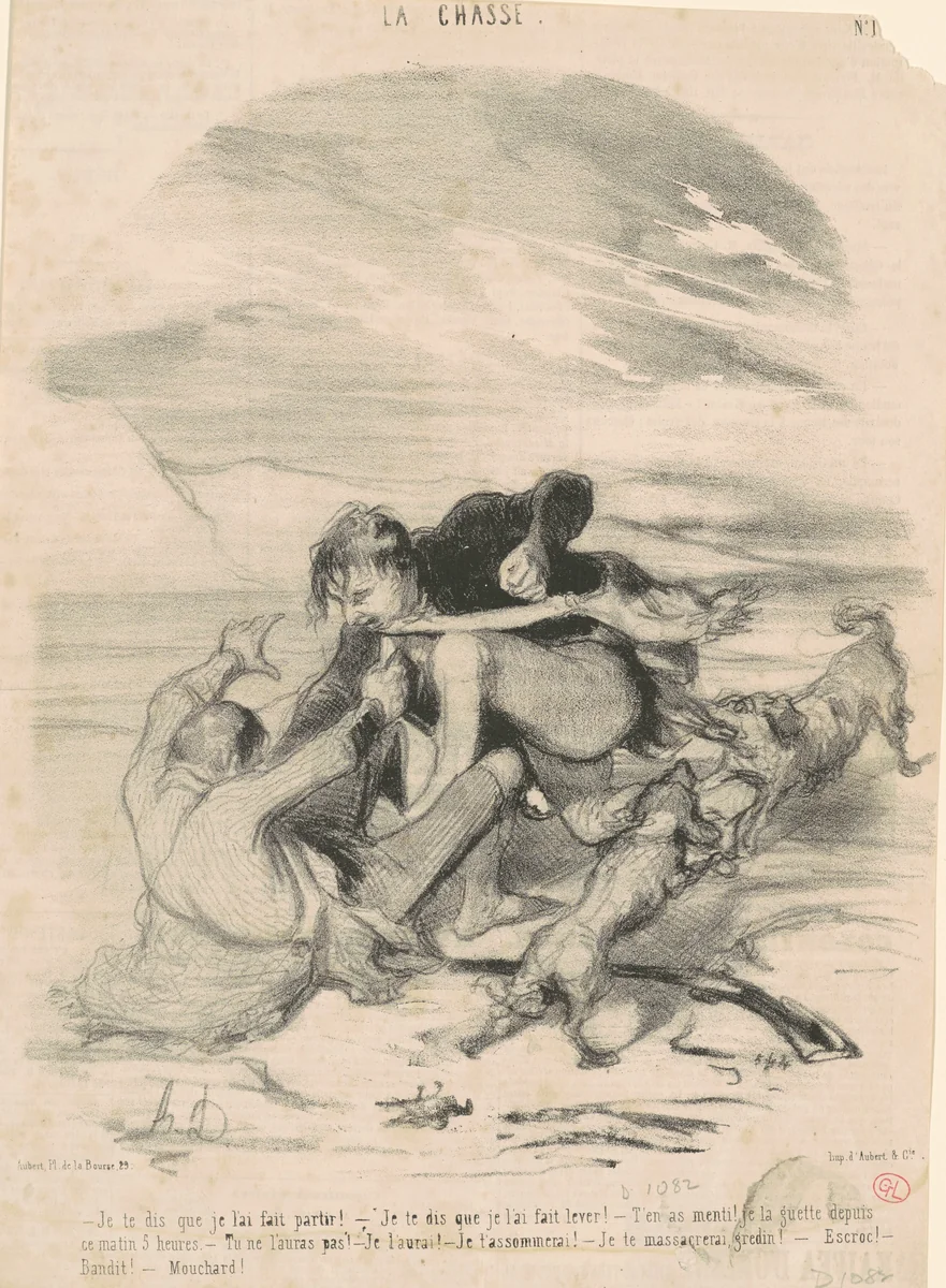 Je te dis que je l'ai fait partir by Honoré Daumier, print, 1844