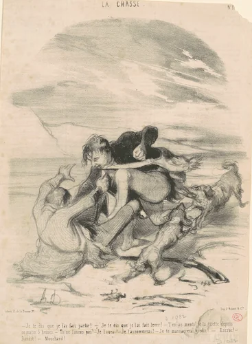 Je te dis que je l'ai fait partir by Honoré Daumier, print, 1844