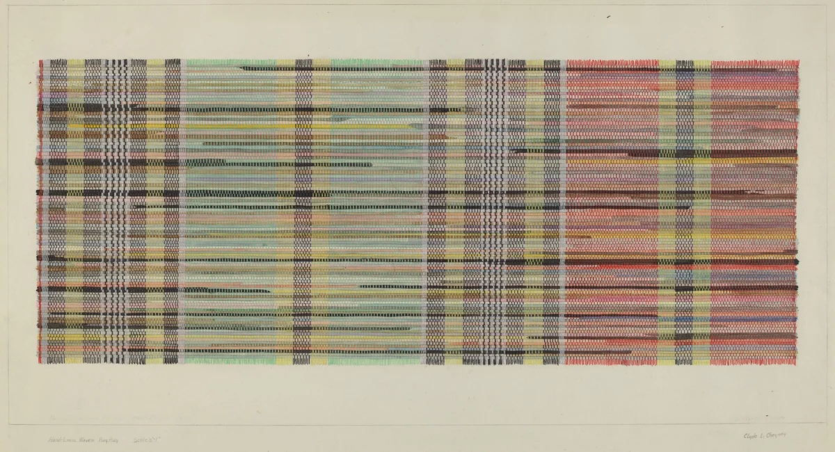 Rag Carpet by Clyde L. Cheney, index of american design, 1937