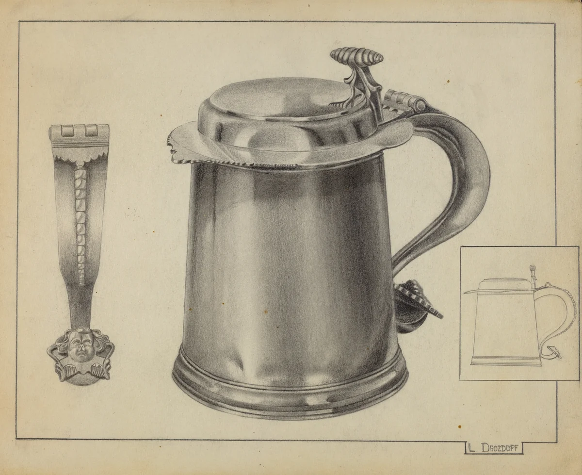 Silver Tankard by Leo Drozdoff, index of american design, 1936