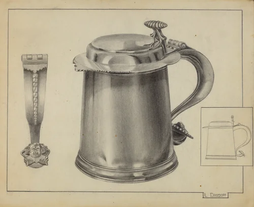 Silver Tankard by Leo Drozdoff, index of american design, 1936