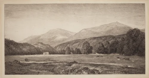 White Mountains by John Henry Hill, print, 1874