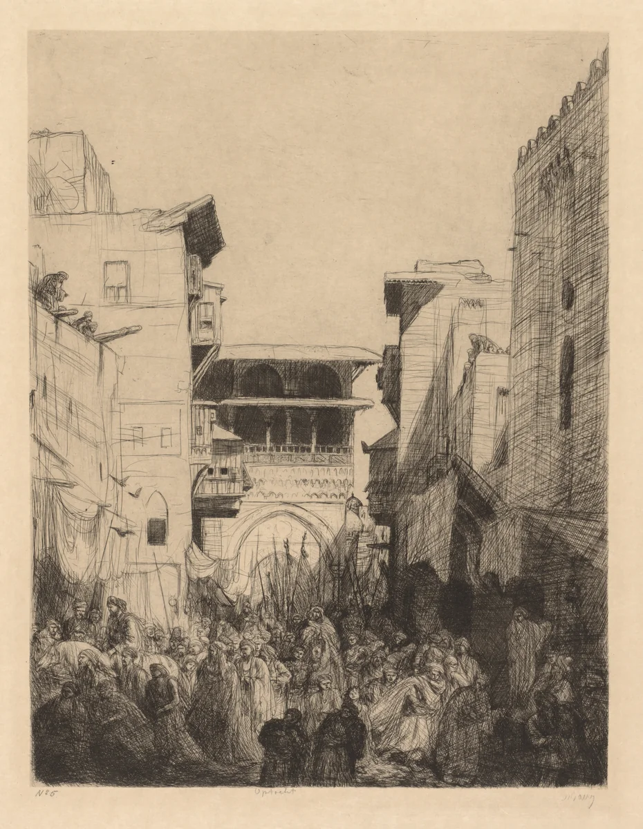 Street in Cairo by Marius Bauer, print