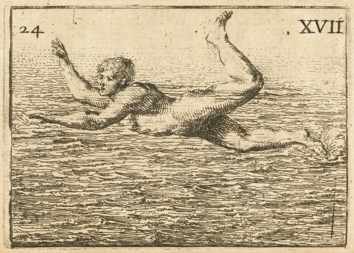 L'Art de Nager, demontré par figures, avec des avis pour se baigner utilement by Melchisedech Thevenot, volume, 1600-1699