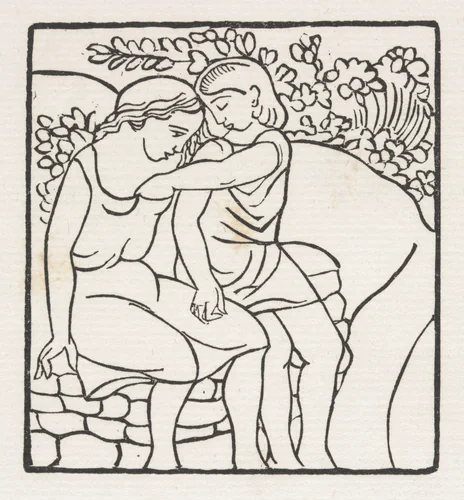 Daphnis and Chloe: Daphnis and Chloe at Play by Aristide Maillol, print, 1937