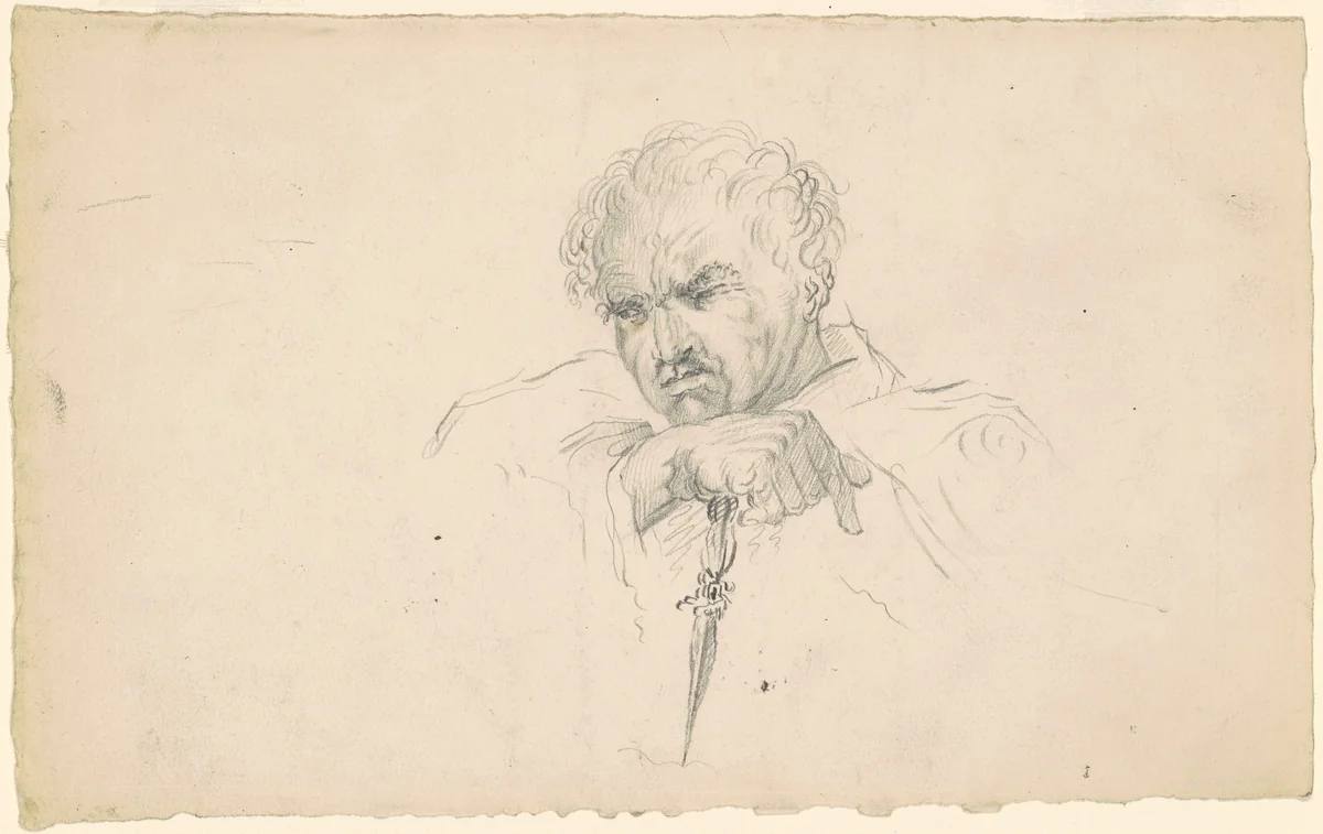 Revenge by James Goodwyn Clonney, drawing, 1830-1850