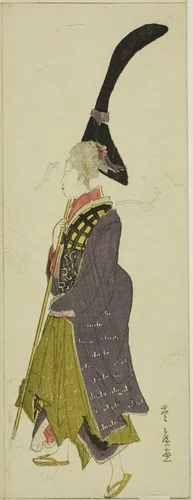 Parody of a daimyo procession by Utagawa Toyohiro (歌川豊広), print, 1800-1812