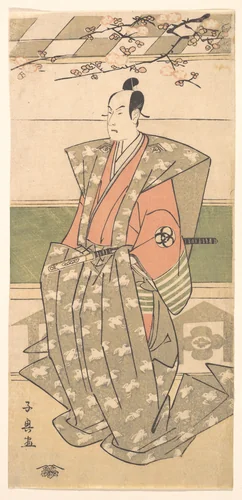 The Actor Bando Mitsugoro II in Ceremonial Robes with Kamishimo by Eishōsai Chōki, print, 1751-1788
