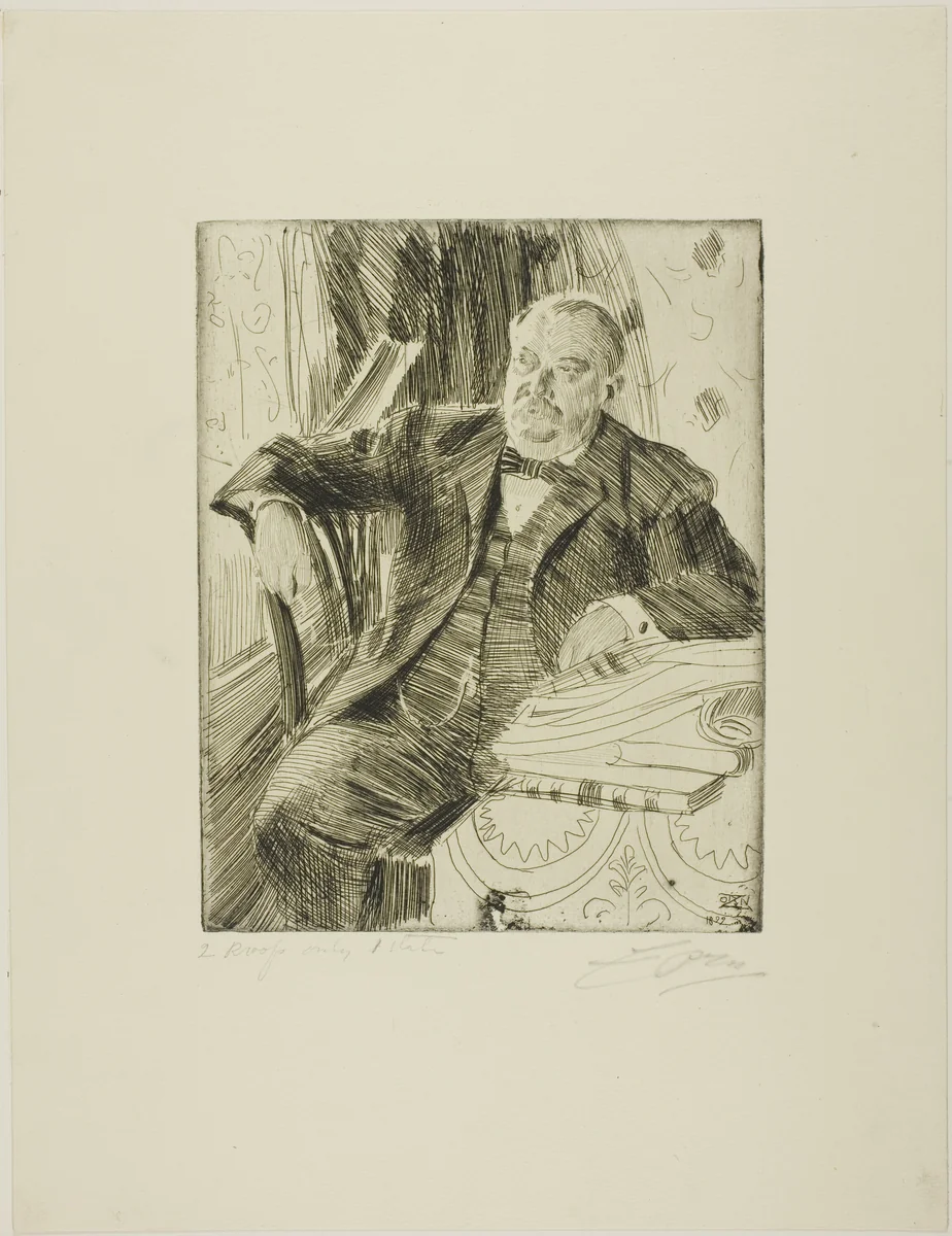 Grover Cleveland I by Anders Zorn, print, 1899