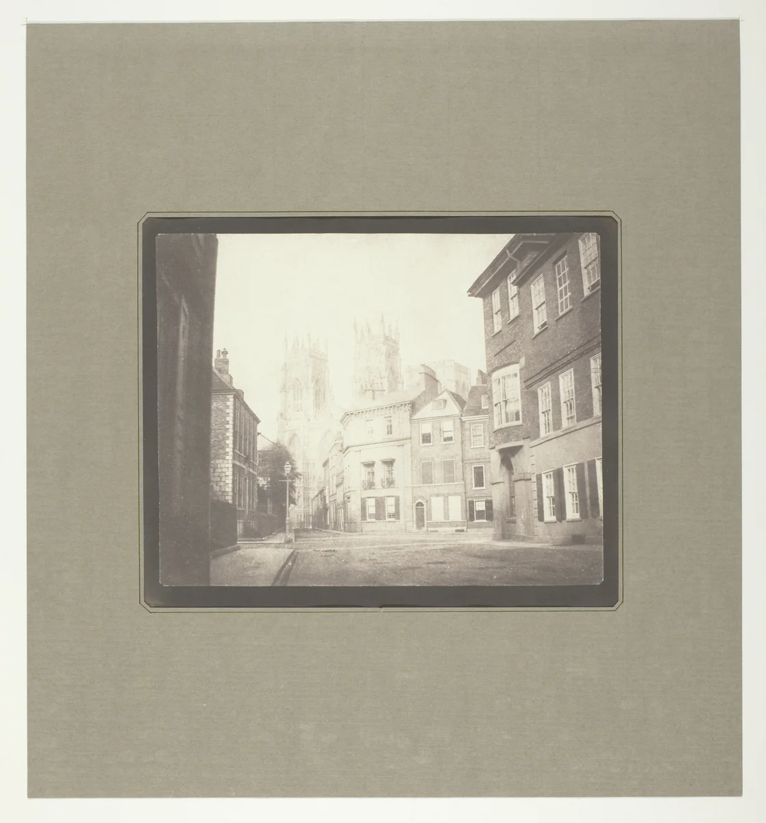 "A Scene in York" - York Minster from Lop Lane by William Henry Fox Talbot, photograph, 1845