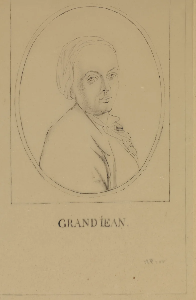 Portret van Jean Grandjean by anonymous, drawing, 1770-1800