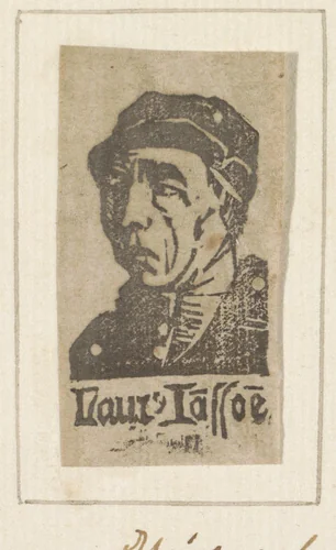 Portret van Laurens Jansz. Coster by Cornelis van den Berg, print, 1720-1774