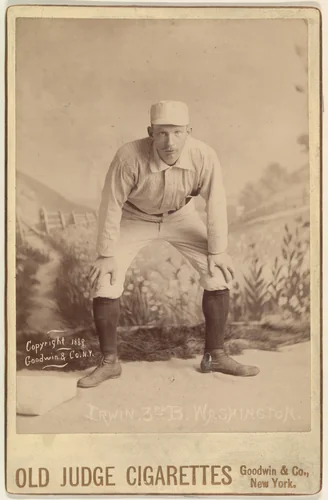 Irwin, 3rd Base, Washington, from the series Old Judge Cigarettes by Goodwin & Company, photograph, 1888