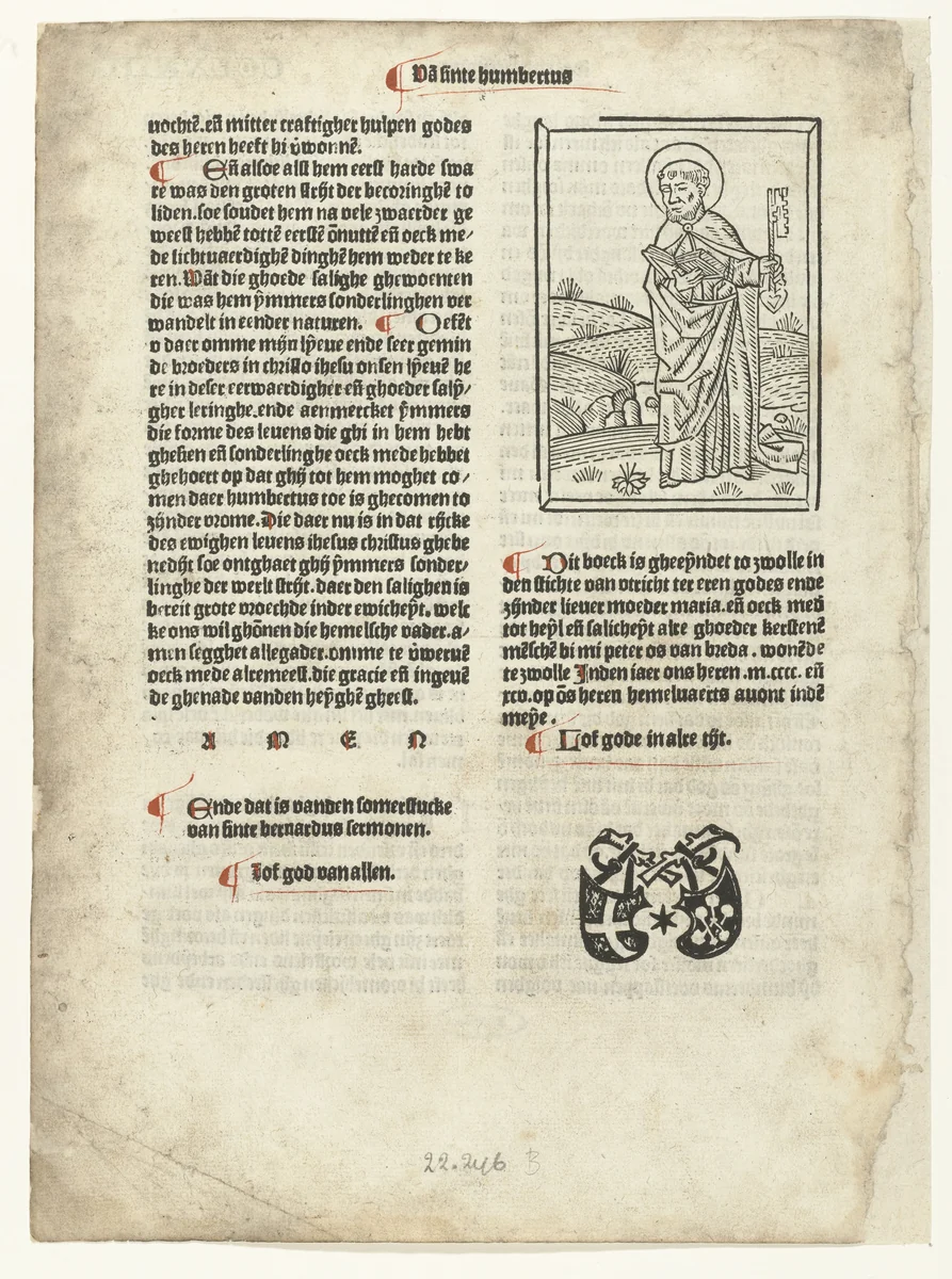 De heilige Petrus by anonymous, print, 1495