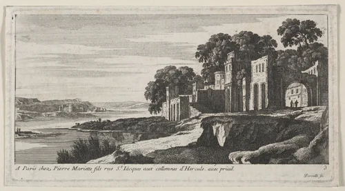 Landscape by Gabriel Perelle, print, 1603-1677