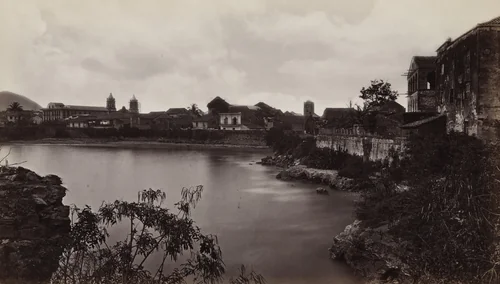Panama from the Parade Ground by Eadweard Muybridge, photograph, 1875