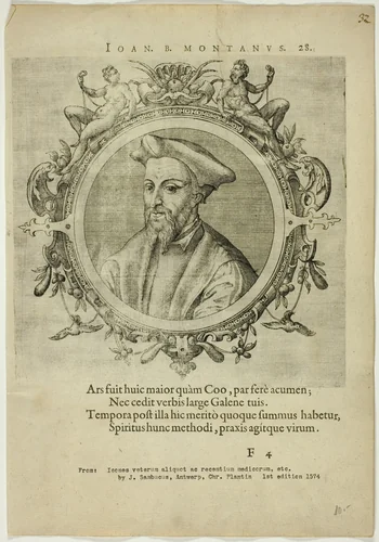 Portrait of Joan B. Montanus by Unknown Artist, print, 1574