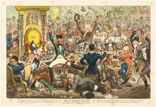 The Union Club by James Gillray, print, 1801