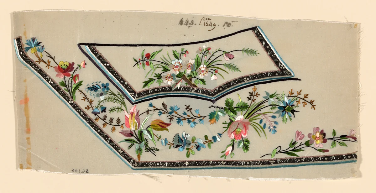 Salesman's Sample (Waistcoat Pocket) by France, probably Lyon, textile, 1780-1790