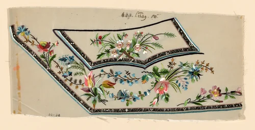 Salesman's Sample (Waistcoat Pocket) by France, probably Lyon, textile, 1780-1790