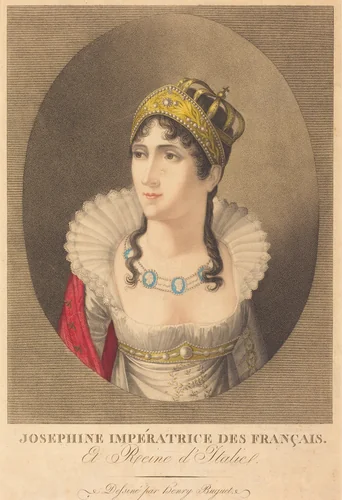 Josephine Impératrice des Français et Reine d'Italie (Josephine, Empress of the French and Queen of Italy) by Henri Buguet, print, 1800-1810