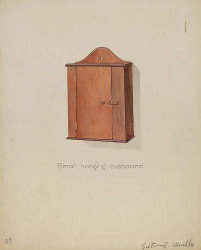 Shaker Hanging Cupboard by Victor F. Muollo, index of american design, 1936